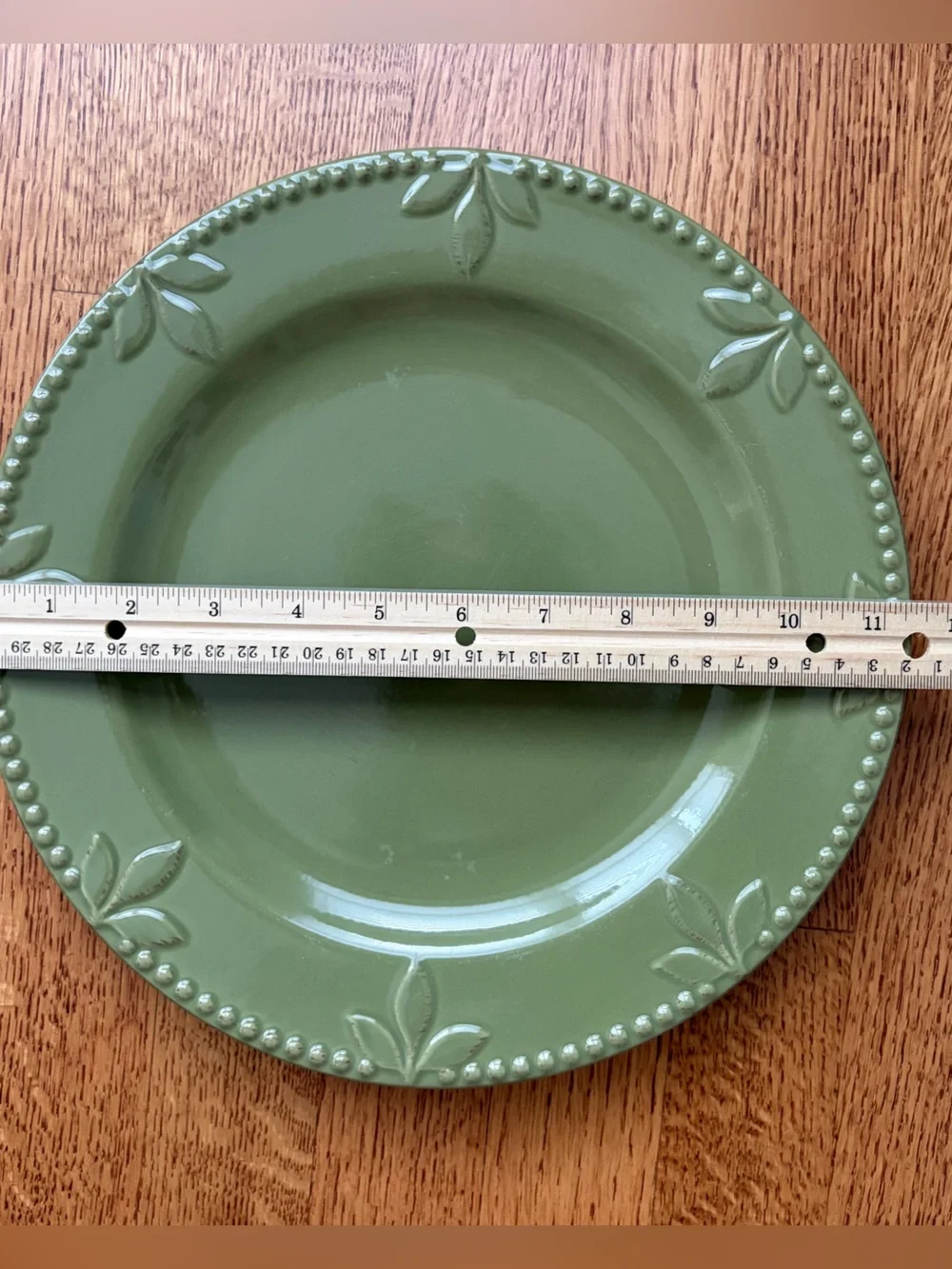 Signature Housewares Sorrento Dinner Plate Oregano Green 11.25” Rustic Farmhouse